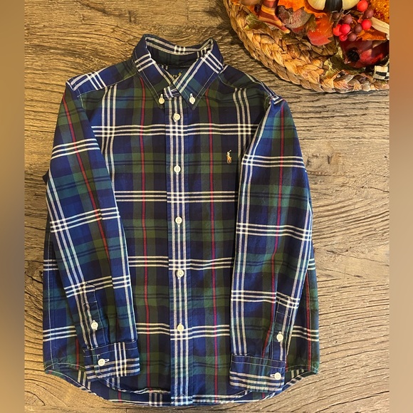 Ralph Lauren Other - Ralph Lauren Holiday Plaid Woven Button Down / Boys 7